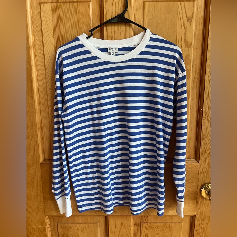 J.Crew Blue and White Vintage Jersey long Sleeve